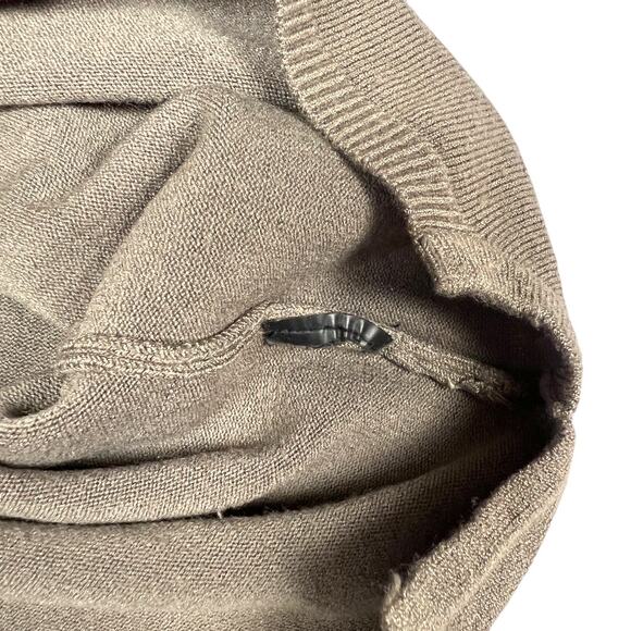 Zara Knit‎ Sweater Brown Long Sleeve Pullover Keyhole Button Detail Women's M - Picture 8 of 11